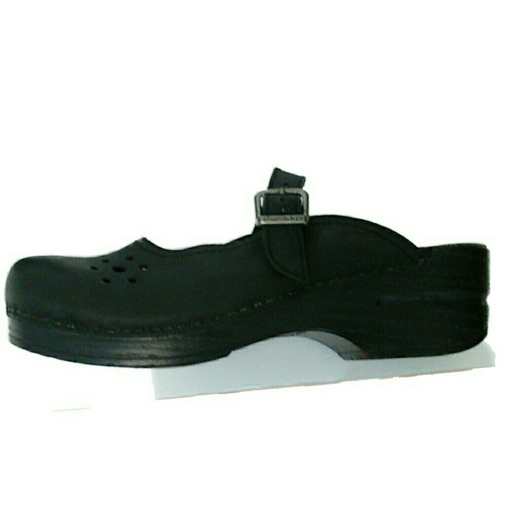Dansko brushed black vented Mary Jane slides sz 39 - Picture 4 of 5